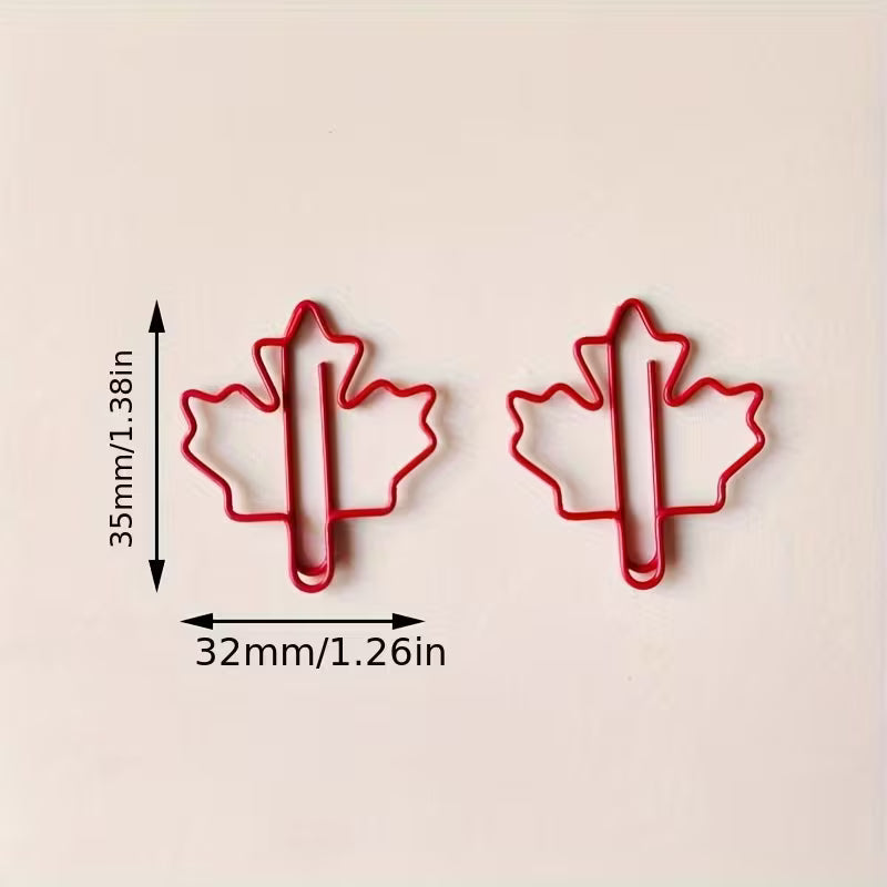 Paper Clips Red Maple Leaf