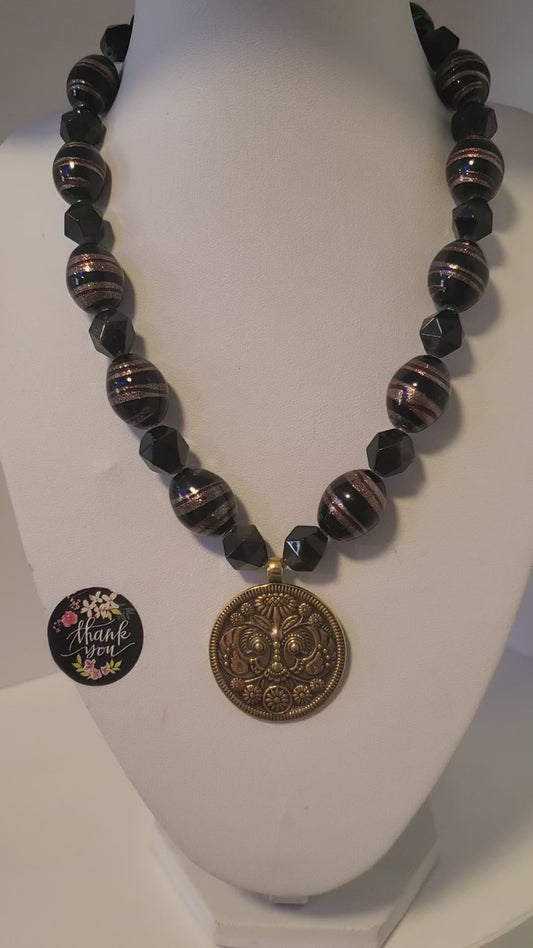 Obsidian necklace #5