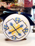 Embroidered Christmas Ball UA Mix 12 cm T2