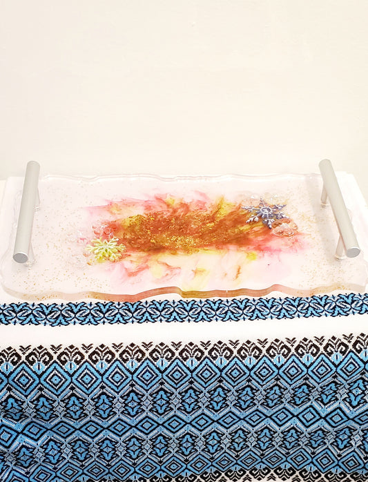 Epoxy resin Tray Snowflake