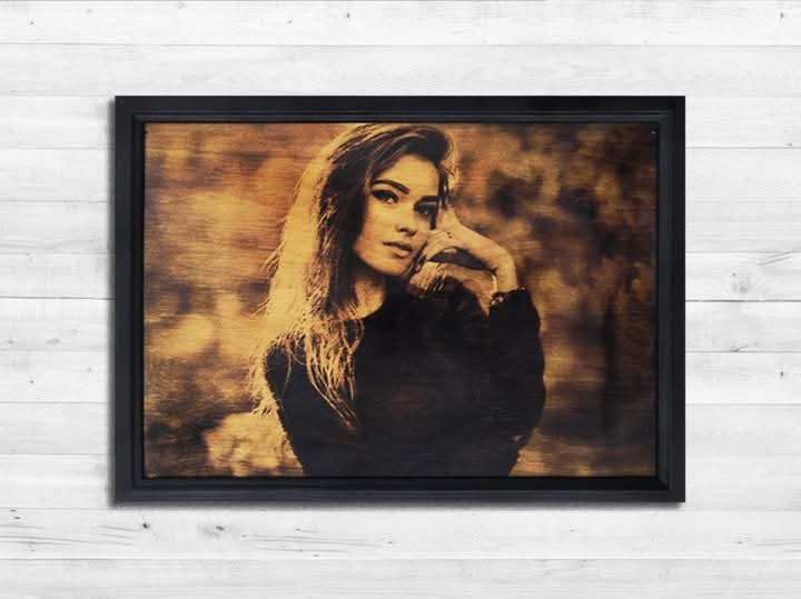 Custom work Wood-Burned Picture A3 in a frame (11x14 in/27x37 cm)