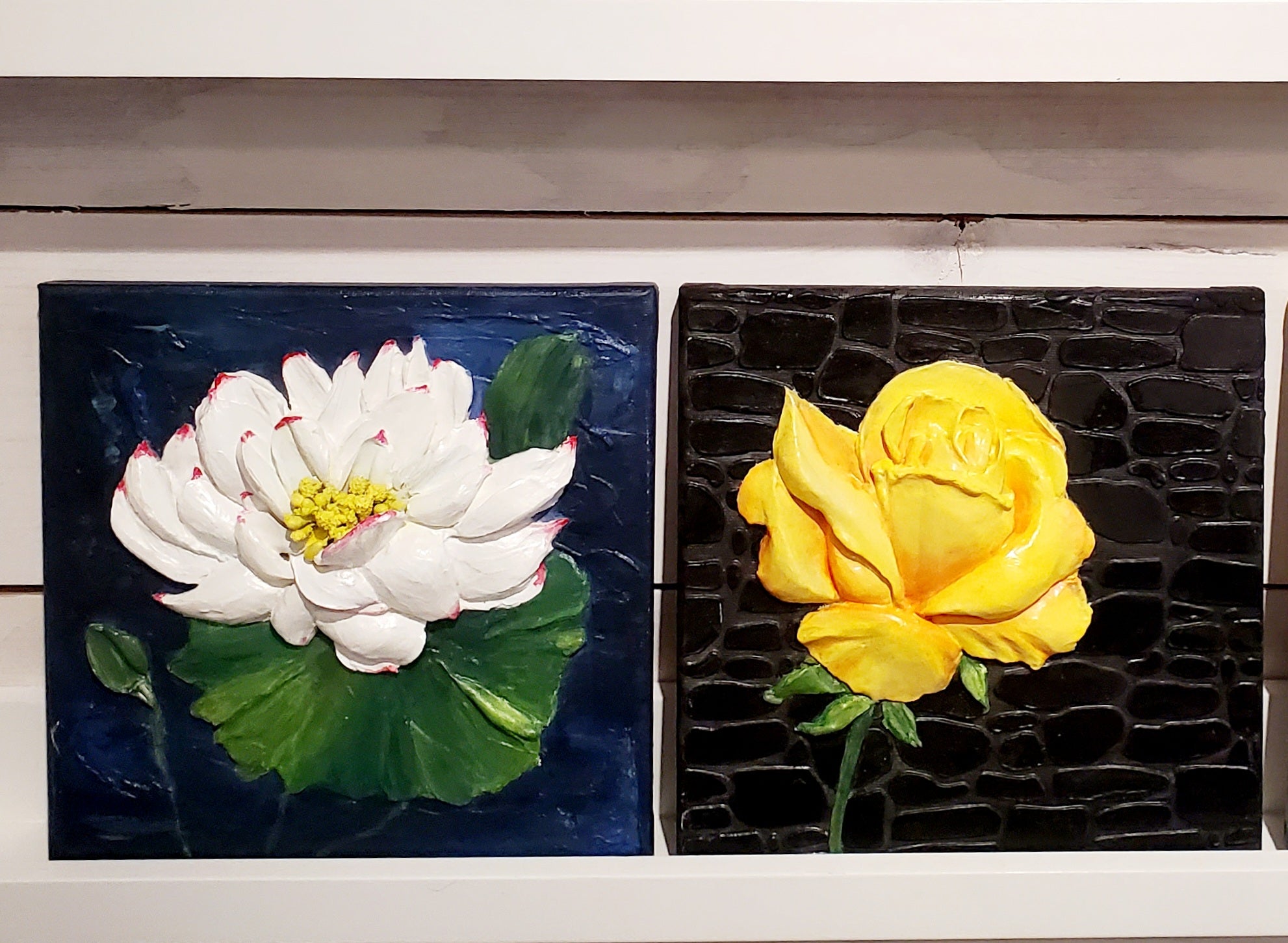 Relief painting Rose/Lotus