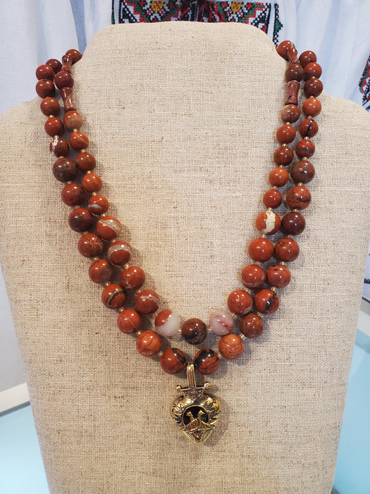 Jasper two-stand necklace #11