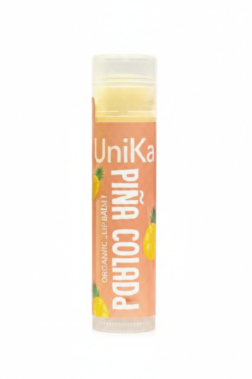 Organic Lip Balm "UniKa" (Pina Colada/Green tea/Coconut/ Espresso/Strawberry)