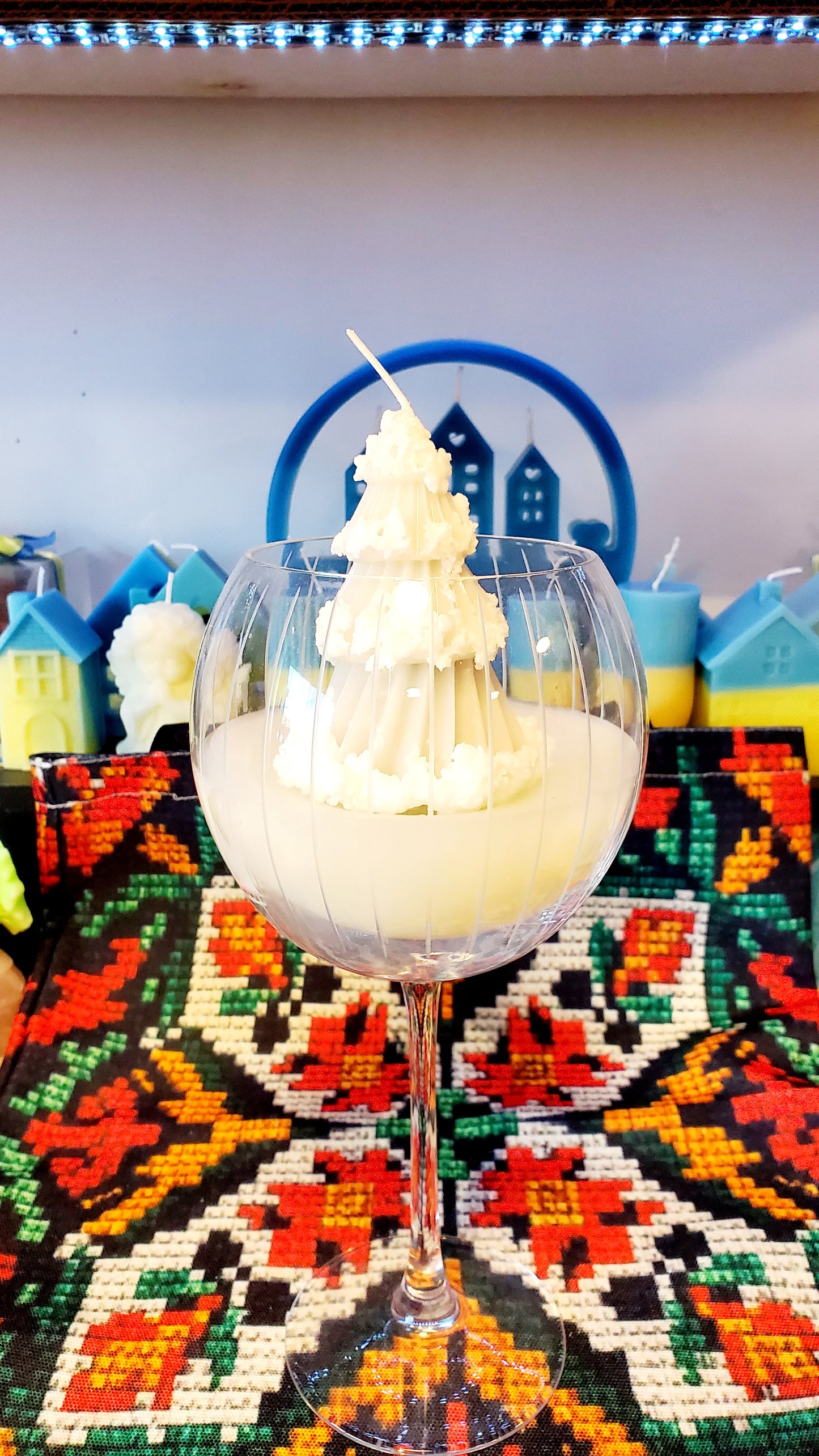 Soy candle Christmas tree in the glass