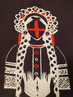 T-shirt women with embroidery "Motanka", size S, M, L, XL
