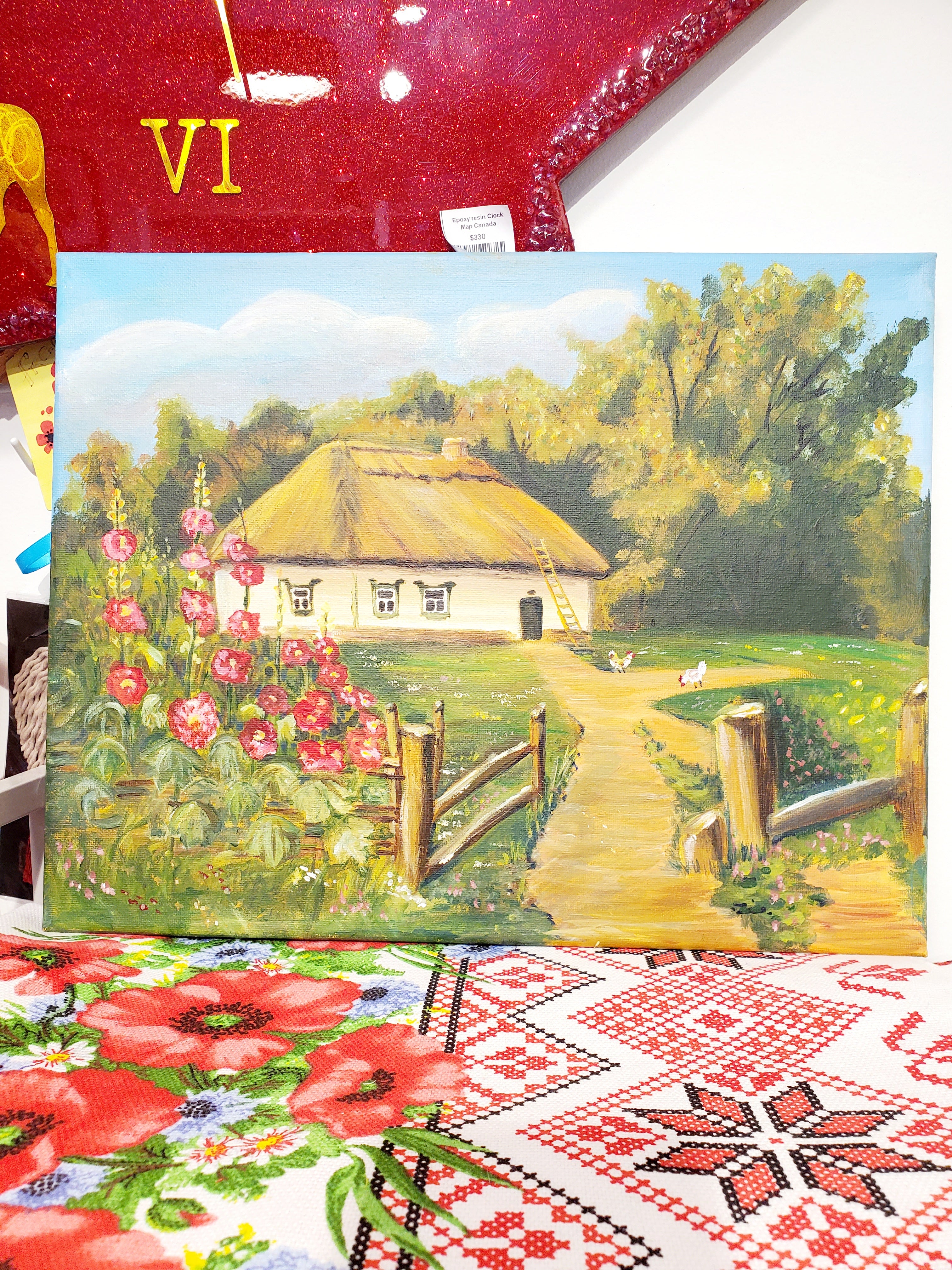 Picture Ukrainian village 11*13.5”