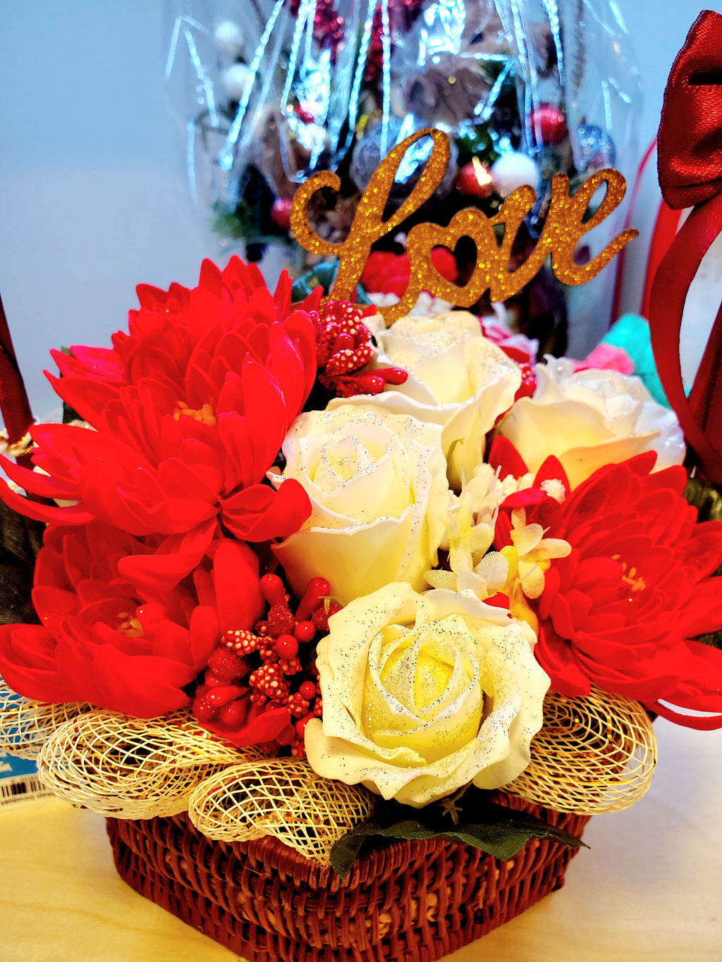 Valentine's Day gift Bouquet of soap flowers LOVE