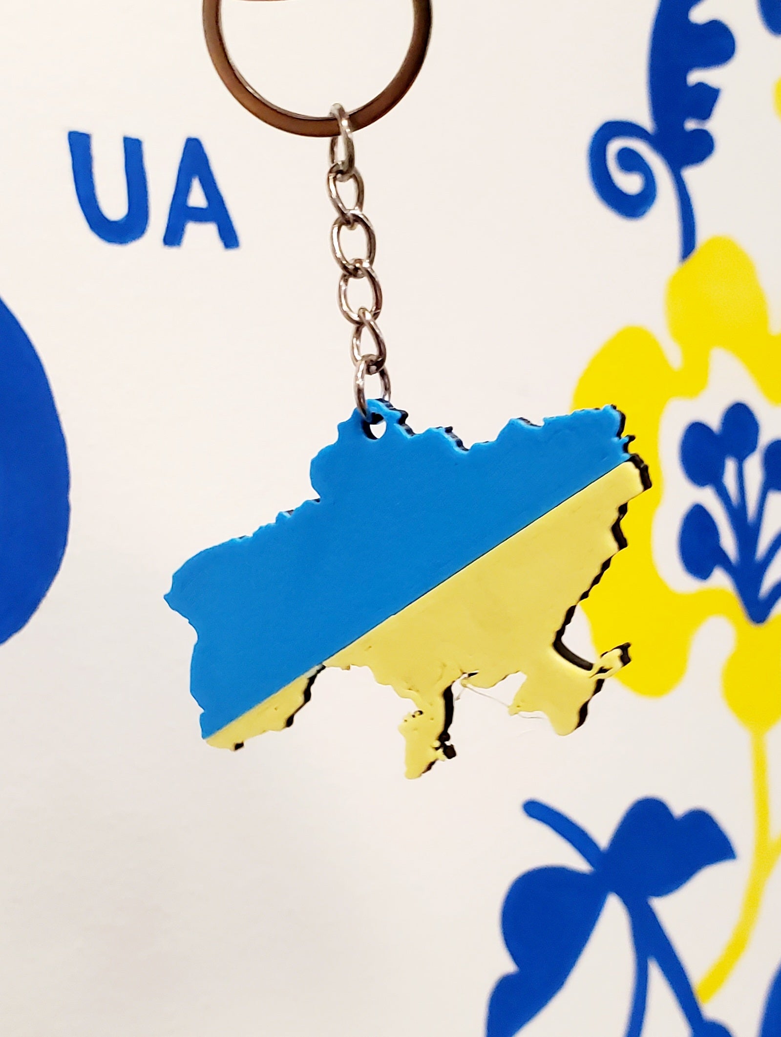 3D Printed Keychain UA Map/Ornament