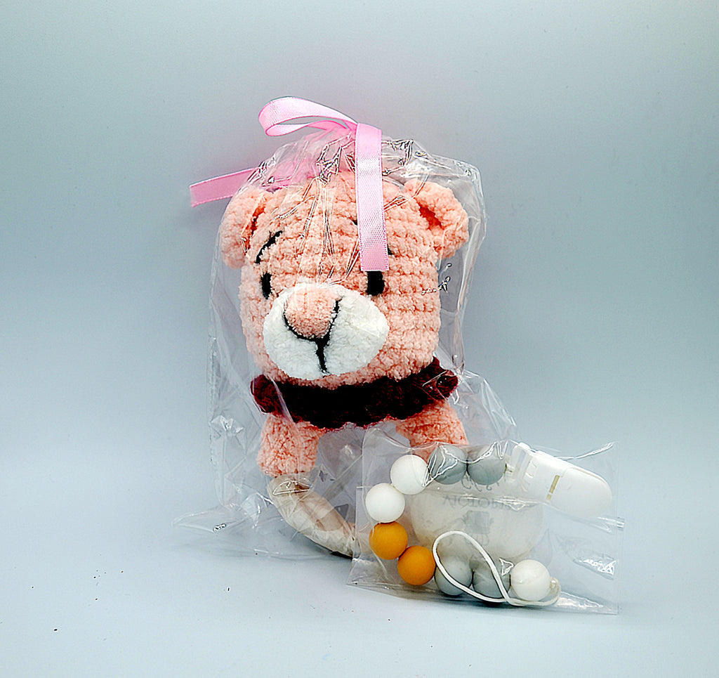 Gift Box Baby Rattle Toy & Pacific Clips