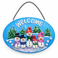 Handmade picture Welcome Snowman