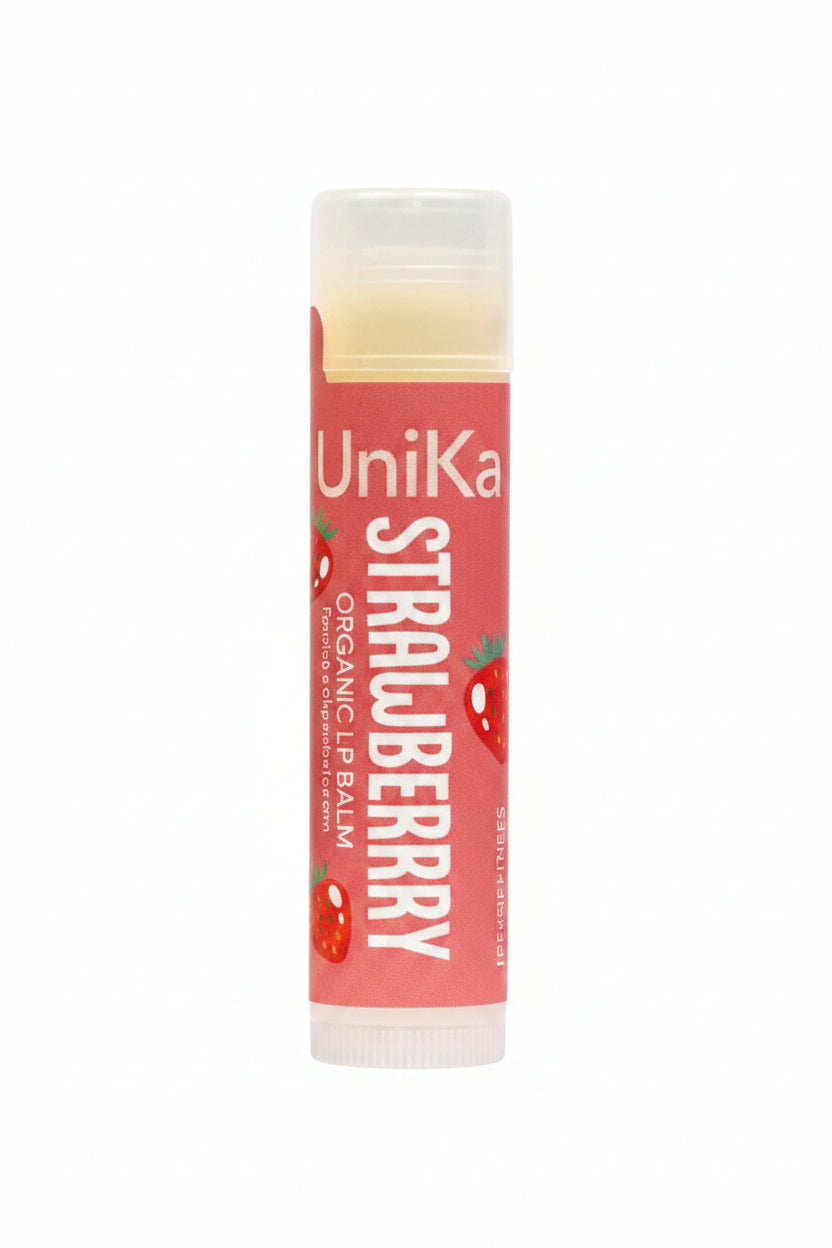 Organic Lip Balm "UniKa" (Pina Colada/Green tea/Coconut/ Espresso/Strawberry)