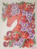 Picture Red Horse 12*9”