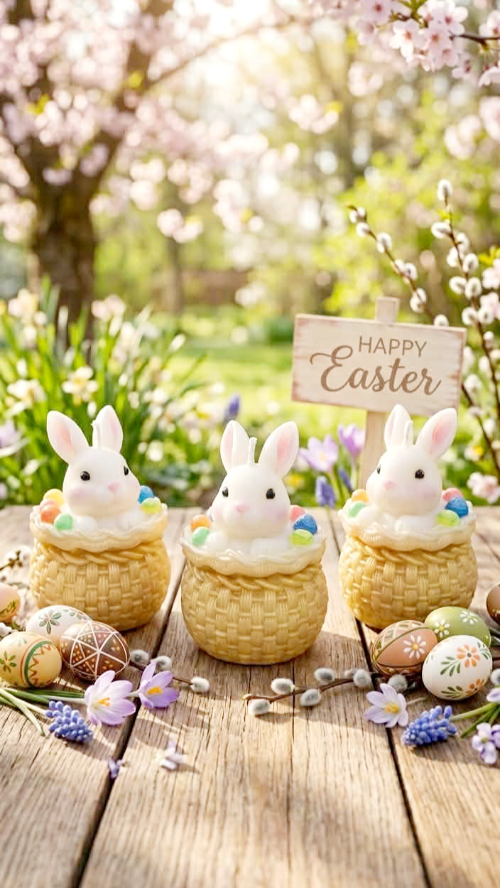 Easter Soy Candle Bunny/Home