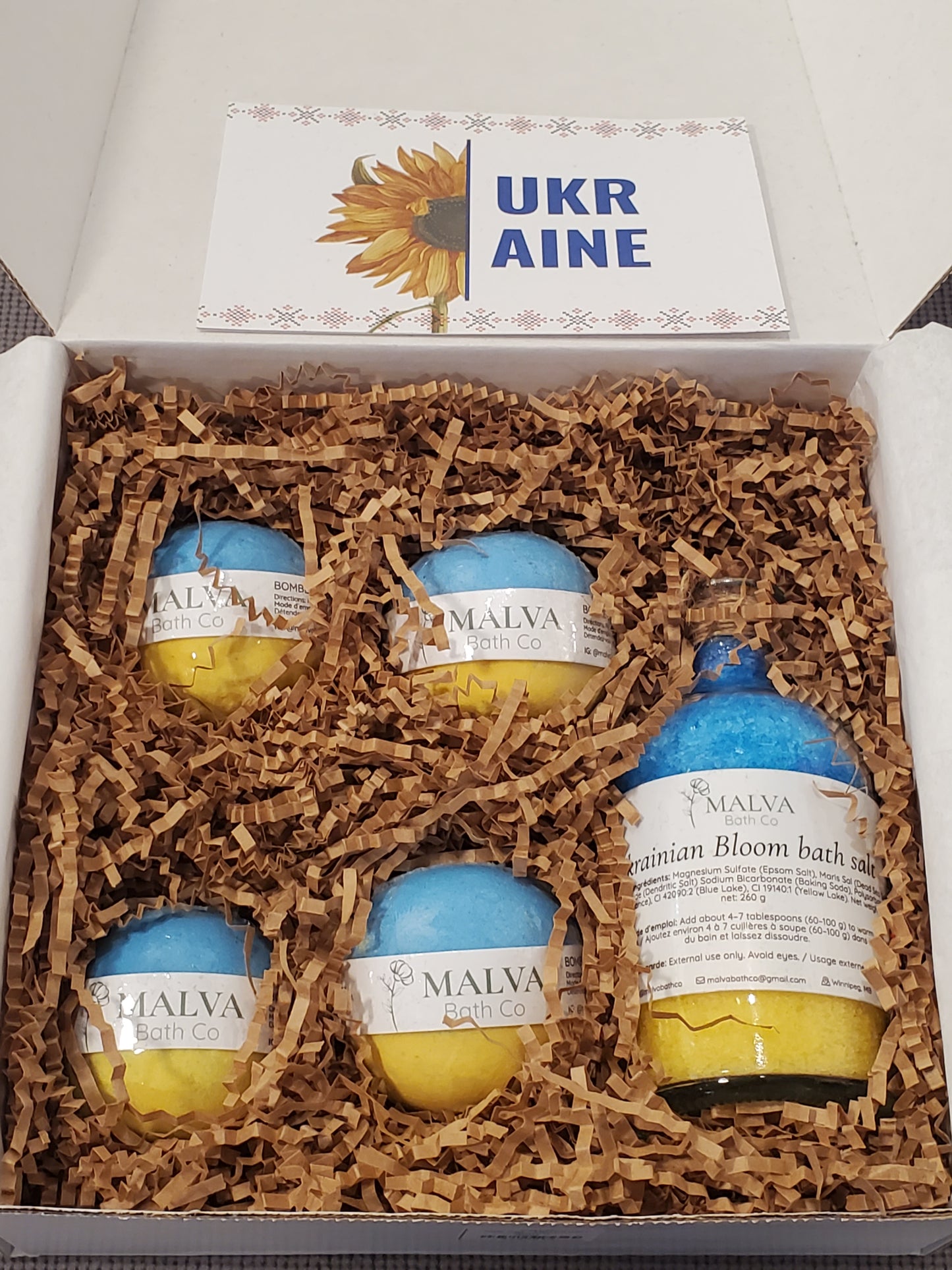 Gift set "Ukrainian Bloom", 4 bomb & 1 salt