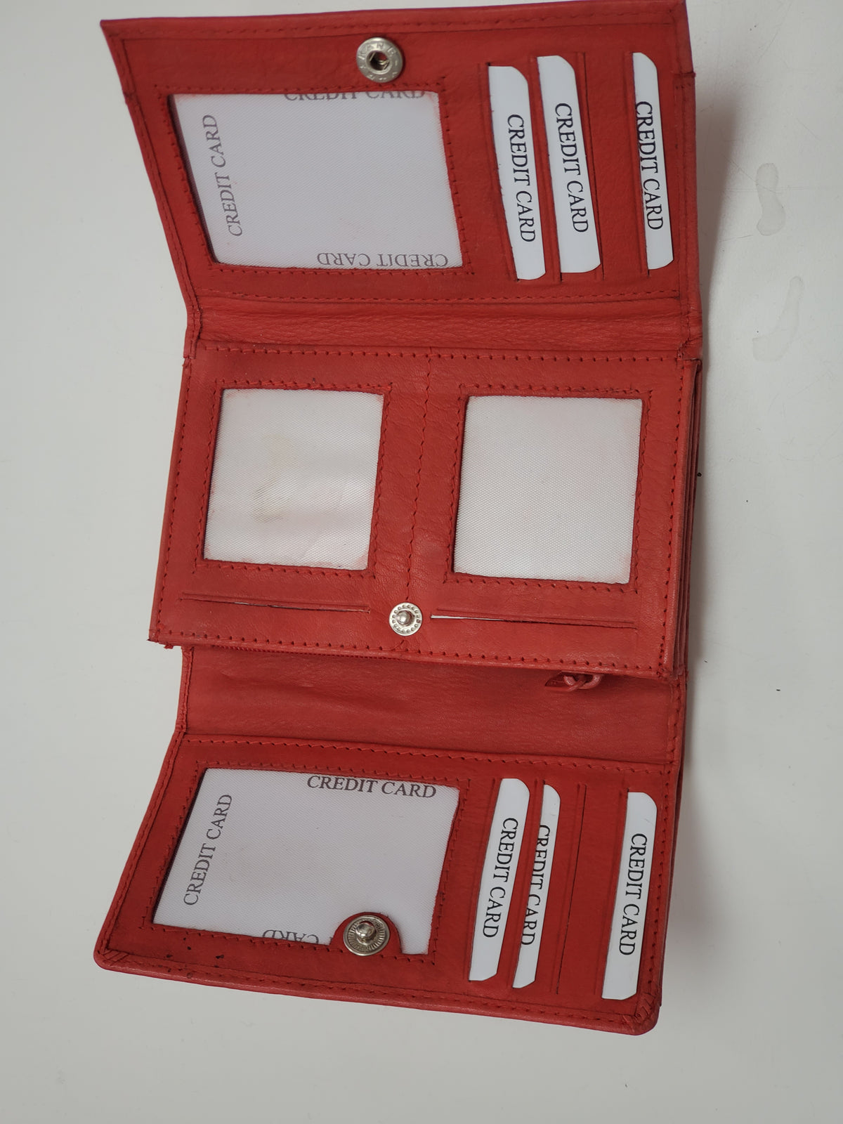 Leather Wallet Red