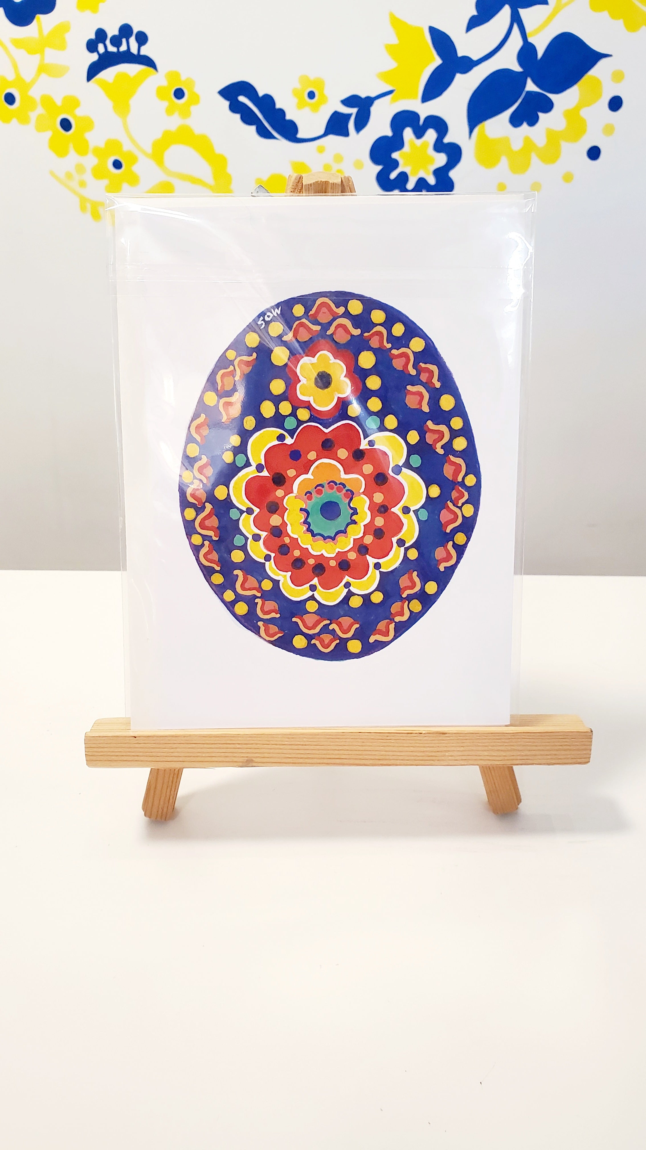 Greeting Card Pysanka by Marika Sokulski