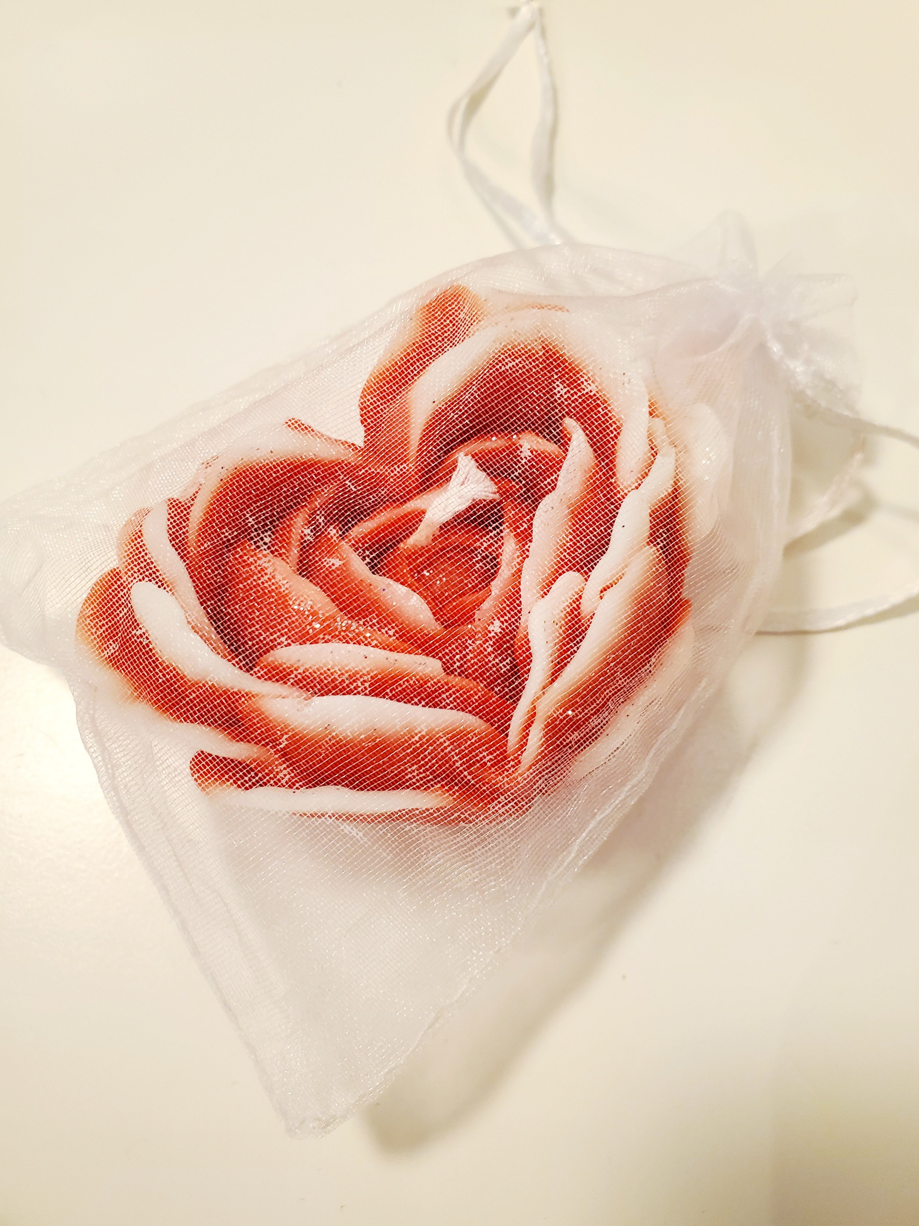 Soy Candle red rose heart
