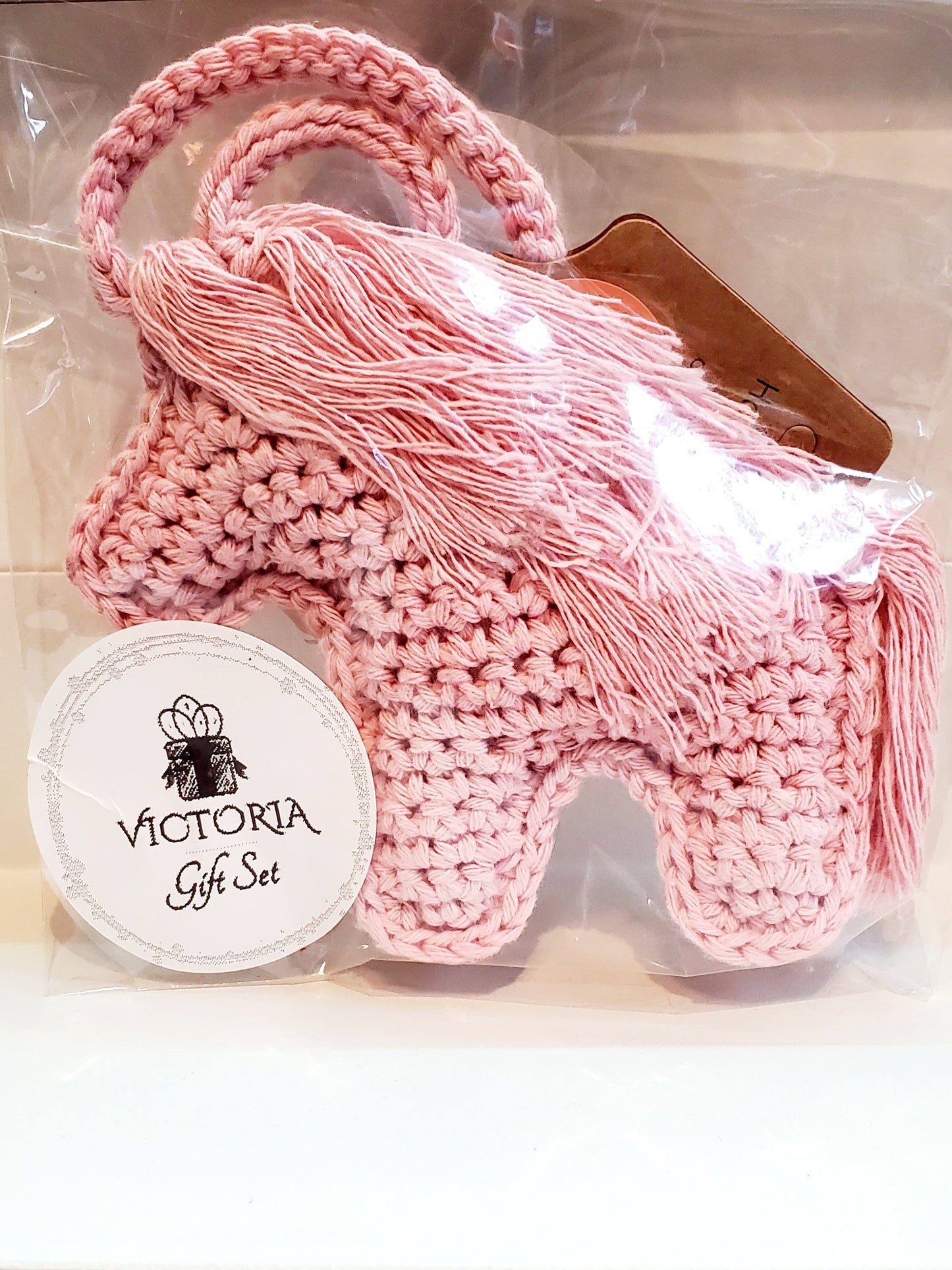 Knitted Horse keychain Large