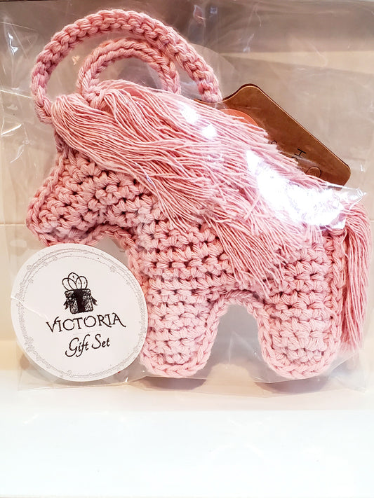 Knitted Horse keychain Large