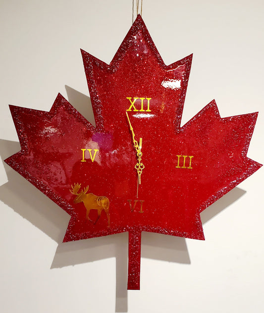 Epoxy resin Clock Map Canada