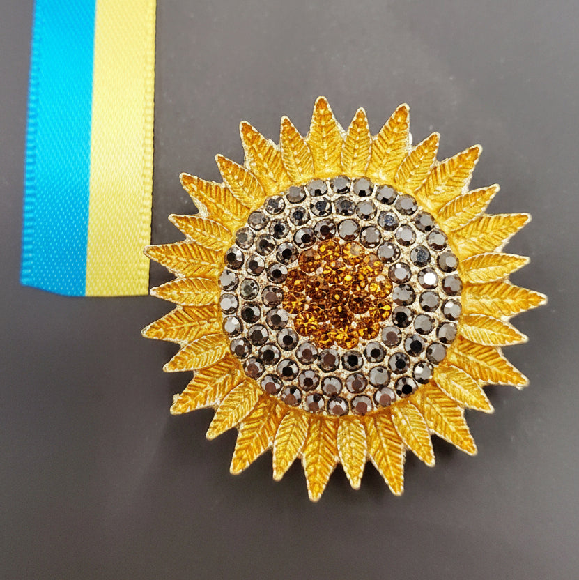 Brooch "Sunflower"