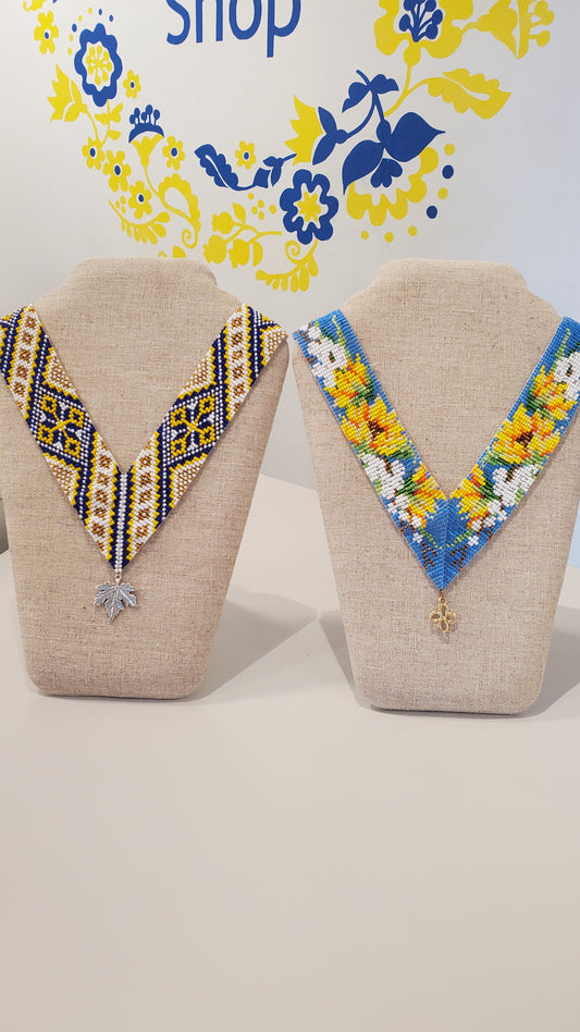 Beaded triangle necklace