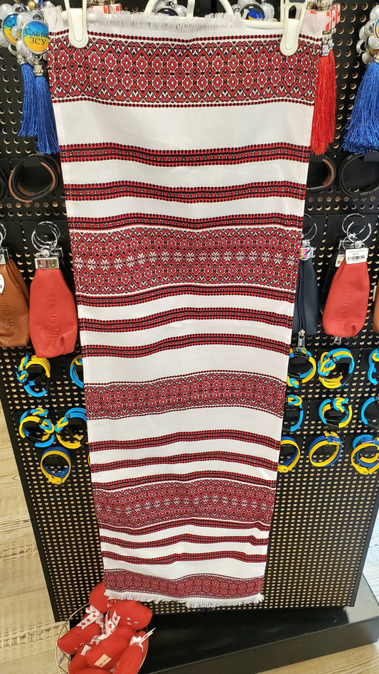 Embroidered Towel red/blk