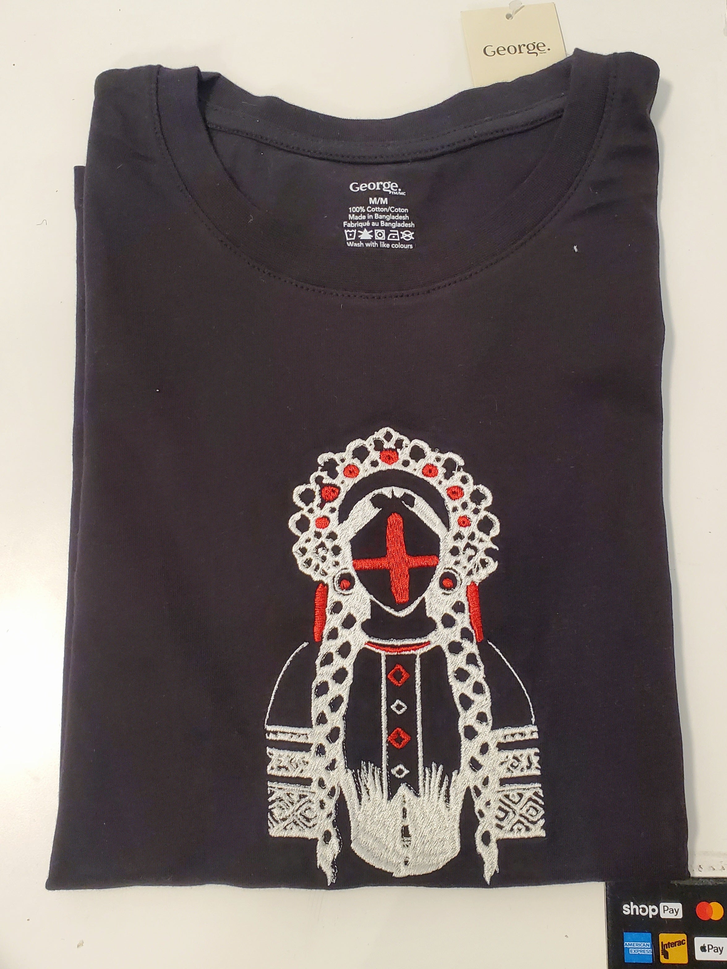 T-shirt women with embroidery "Motanka", size S, M, L, XL