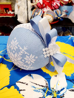 Embroidered Christmas Ball UA Mix 10 cm T2