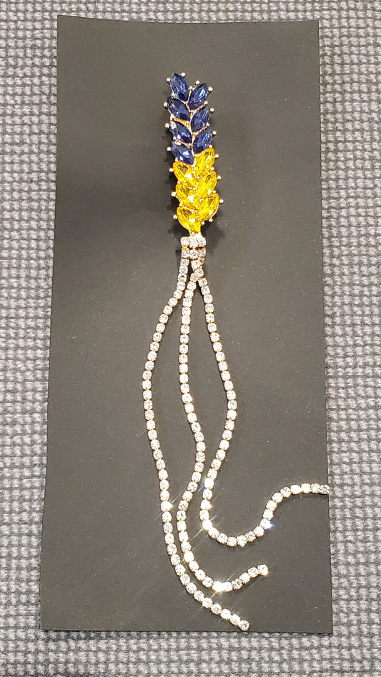 Brooch "Spikelet" with chain