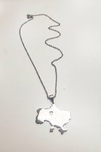 Pendant map of UA with a chain (gold/silver)