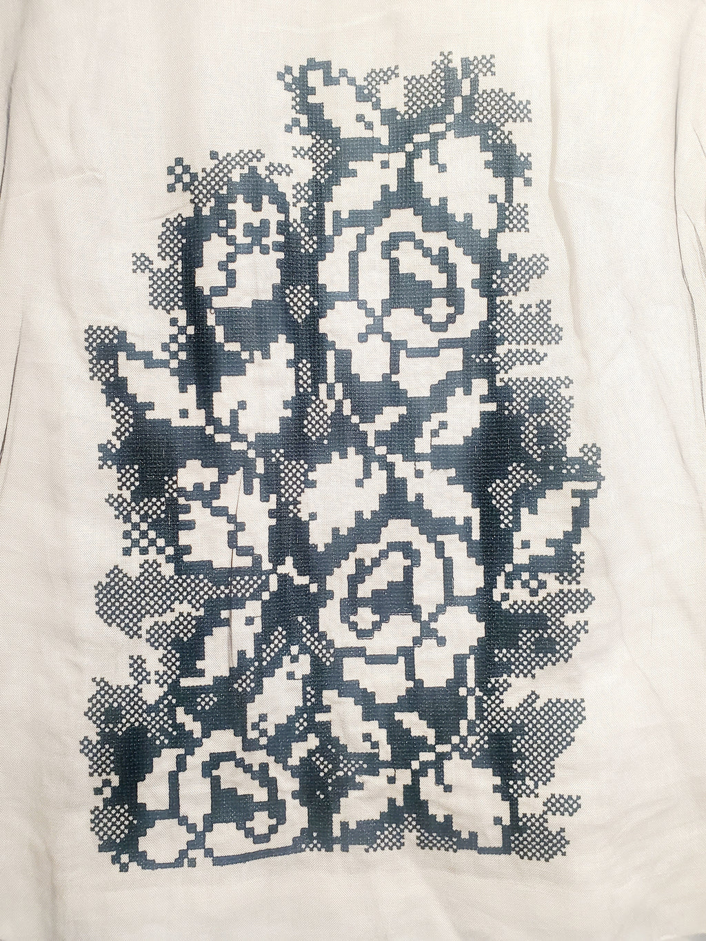 Linen Embroidered Women's T-shirt, Size M, Xl