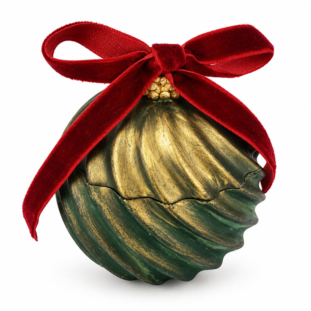Homemade Christmas Ball Candle