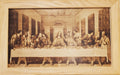 Picture the Art of burn in a red oak frame
