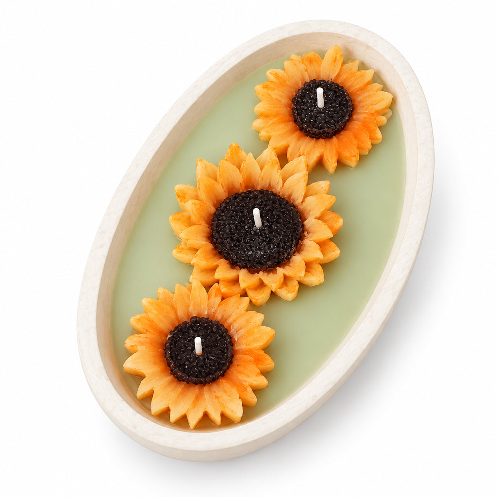 Handmade Candle Sunflowers
