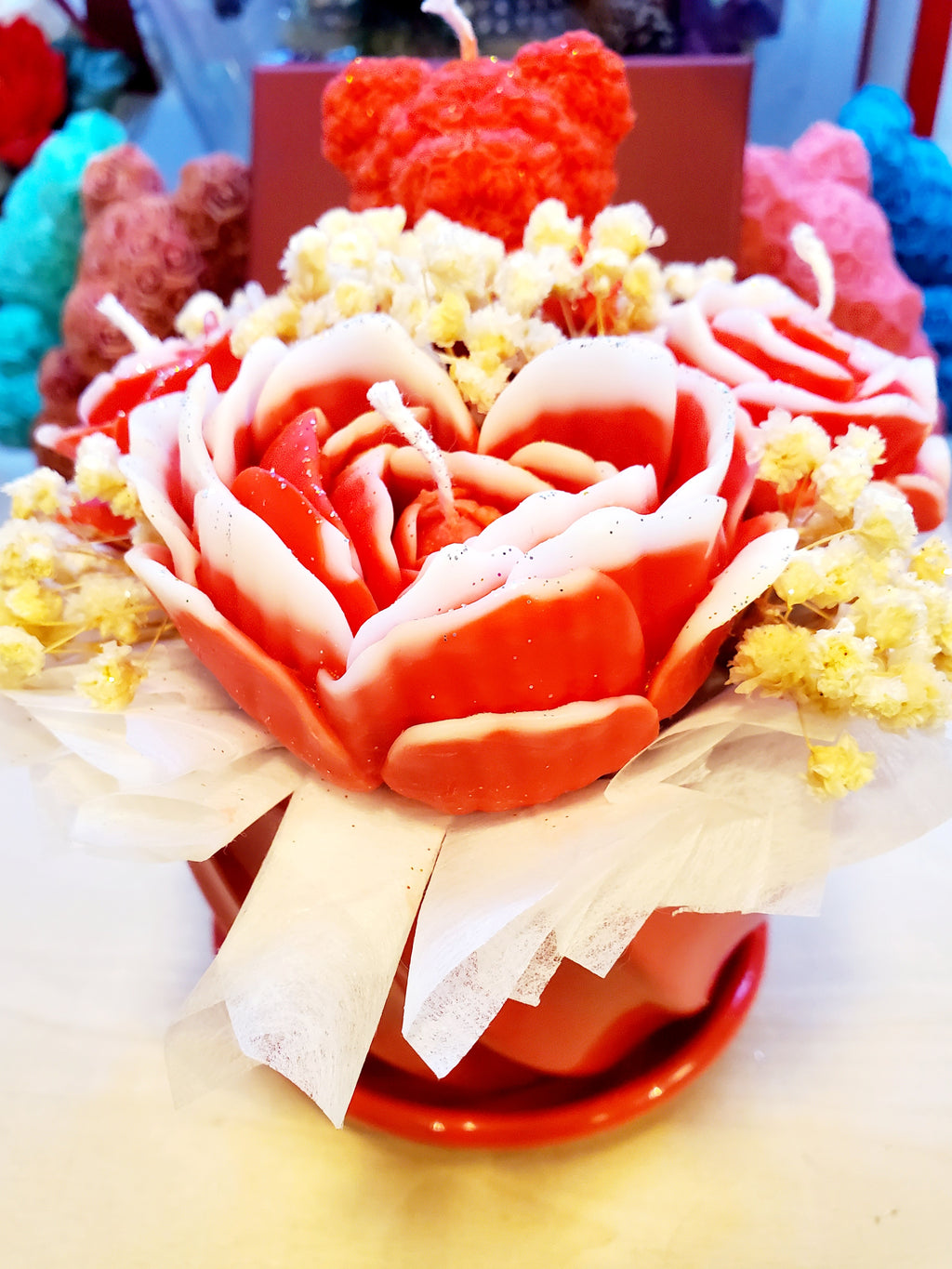 Soy Candle Flowers set