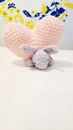 Knitted Toy Crochet heart Bunny