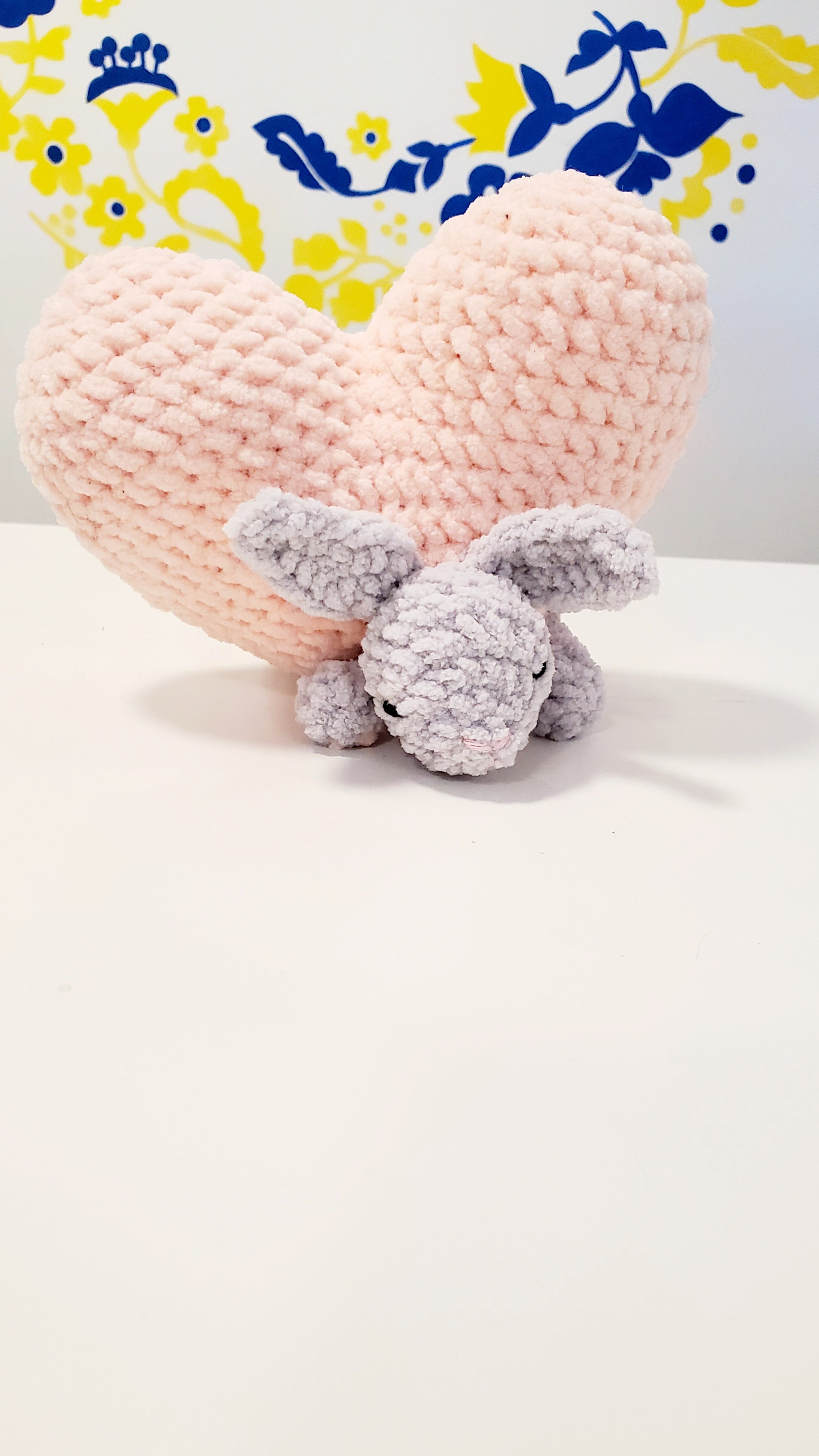 Knitted Toy Crochet heart Bunny