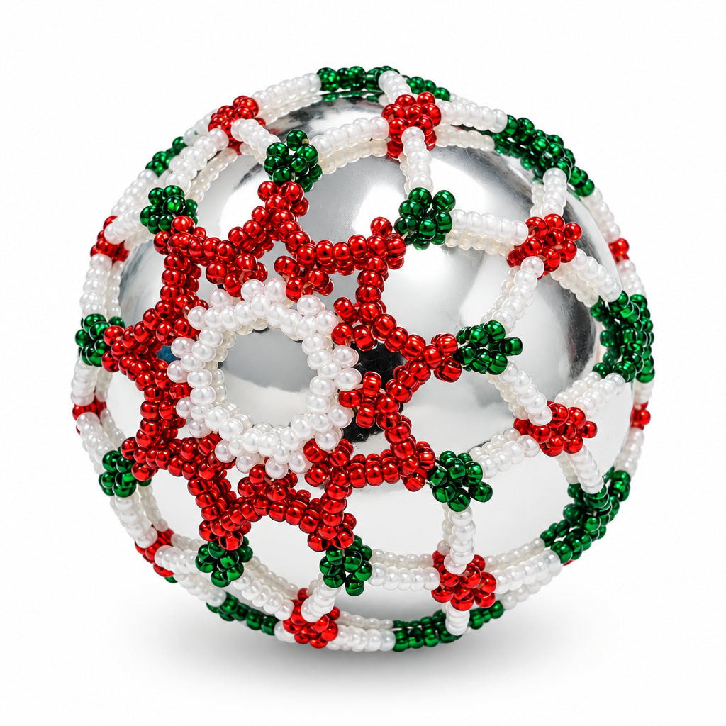 Handmade Beaded Christmas Ball (Medium size)