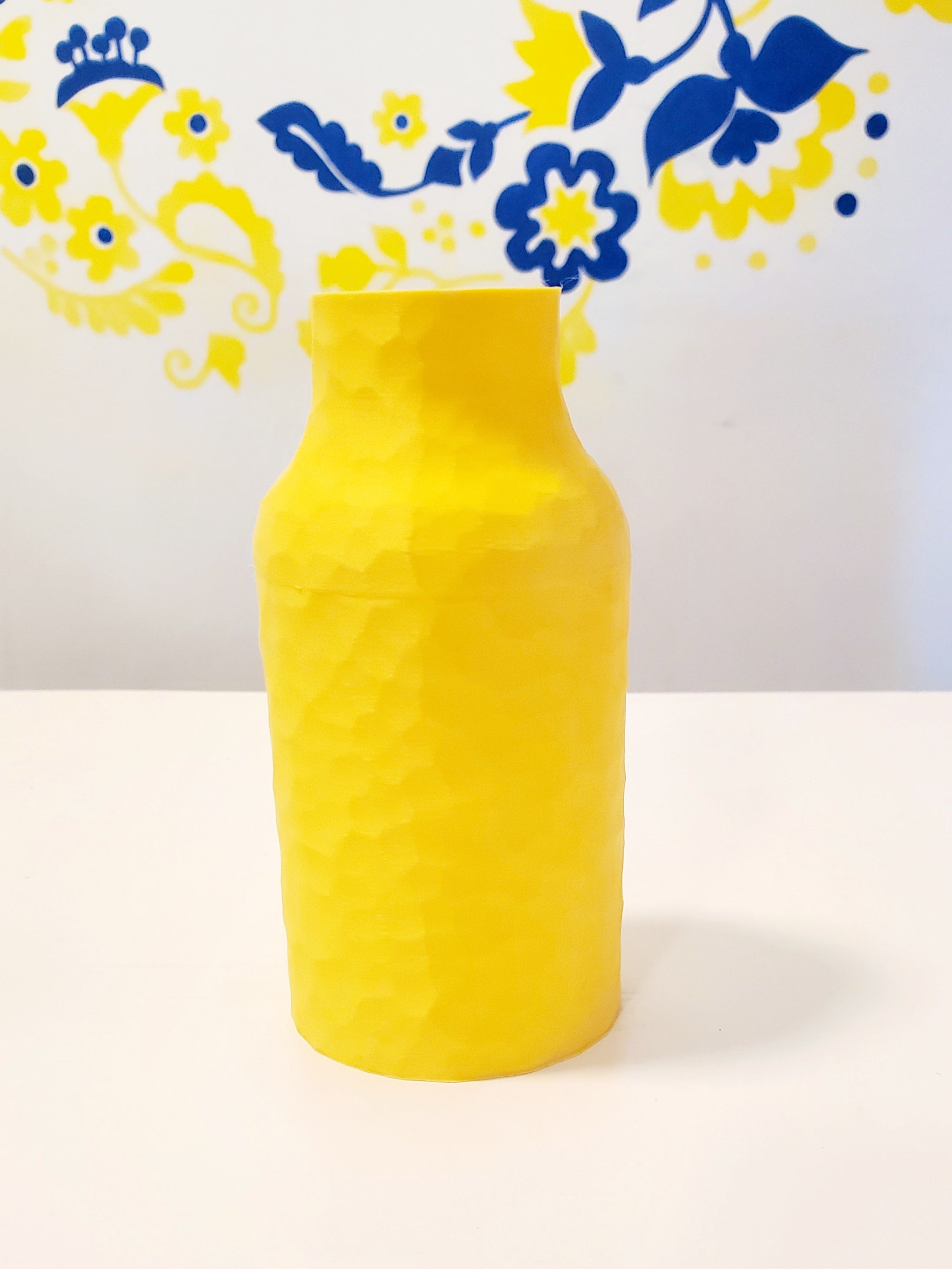 3D Printed Yellow Vase