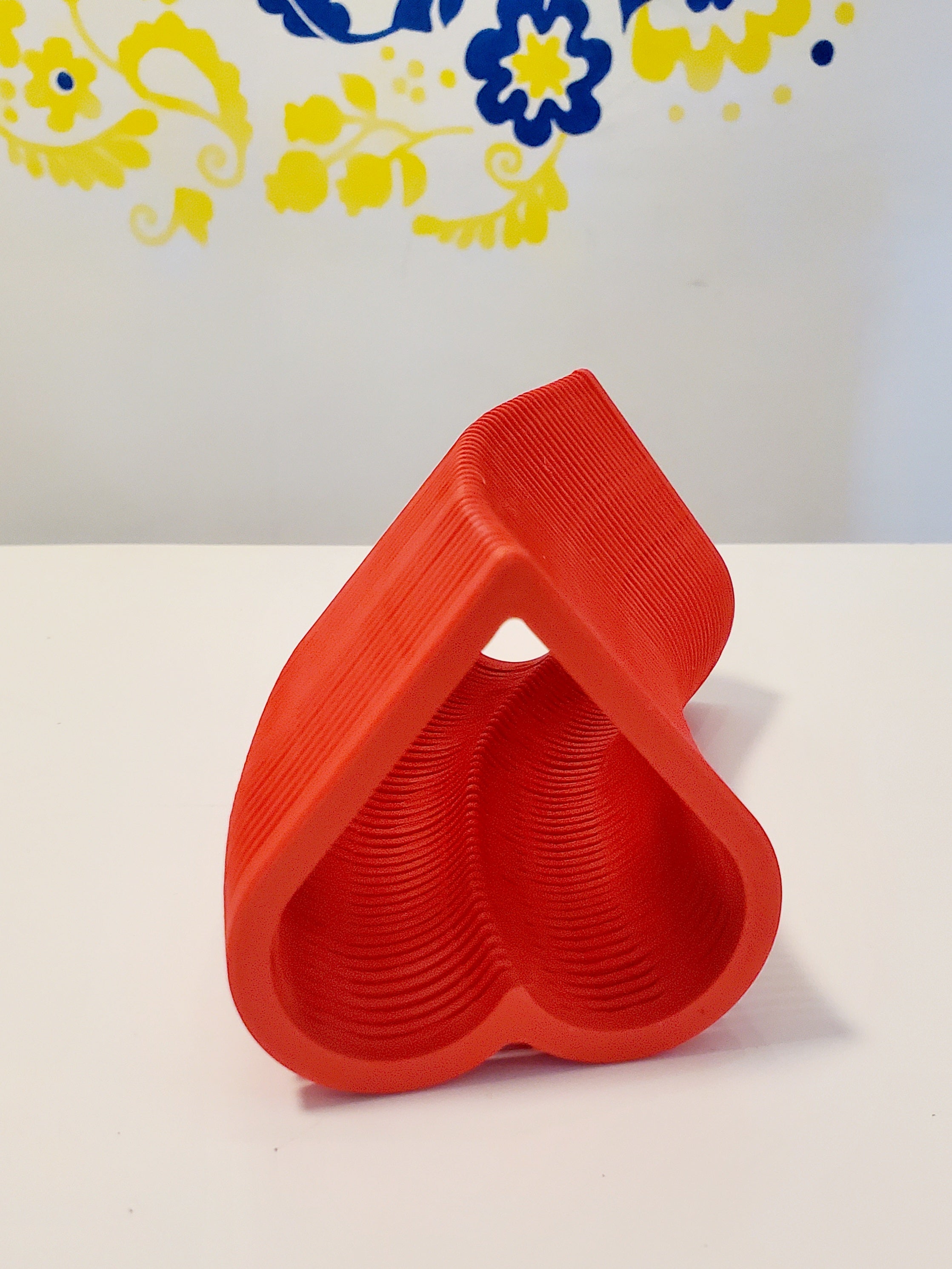 3D Printed Rainbow Red Heart