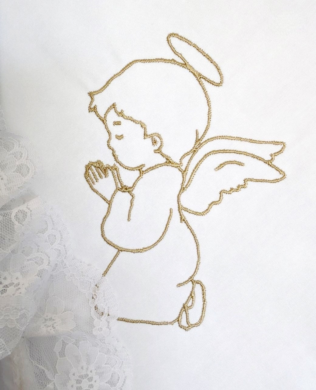 Embroidered baby blanket for baptism "Kryghma"
