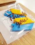 3D Printed Earrings (yellow/blue)