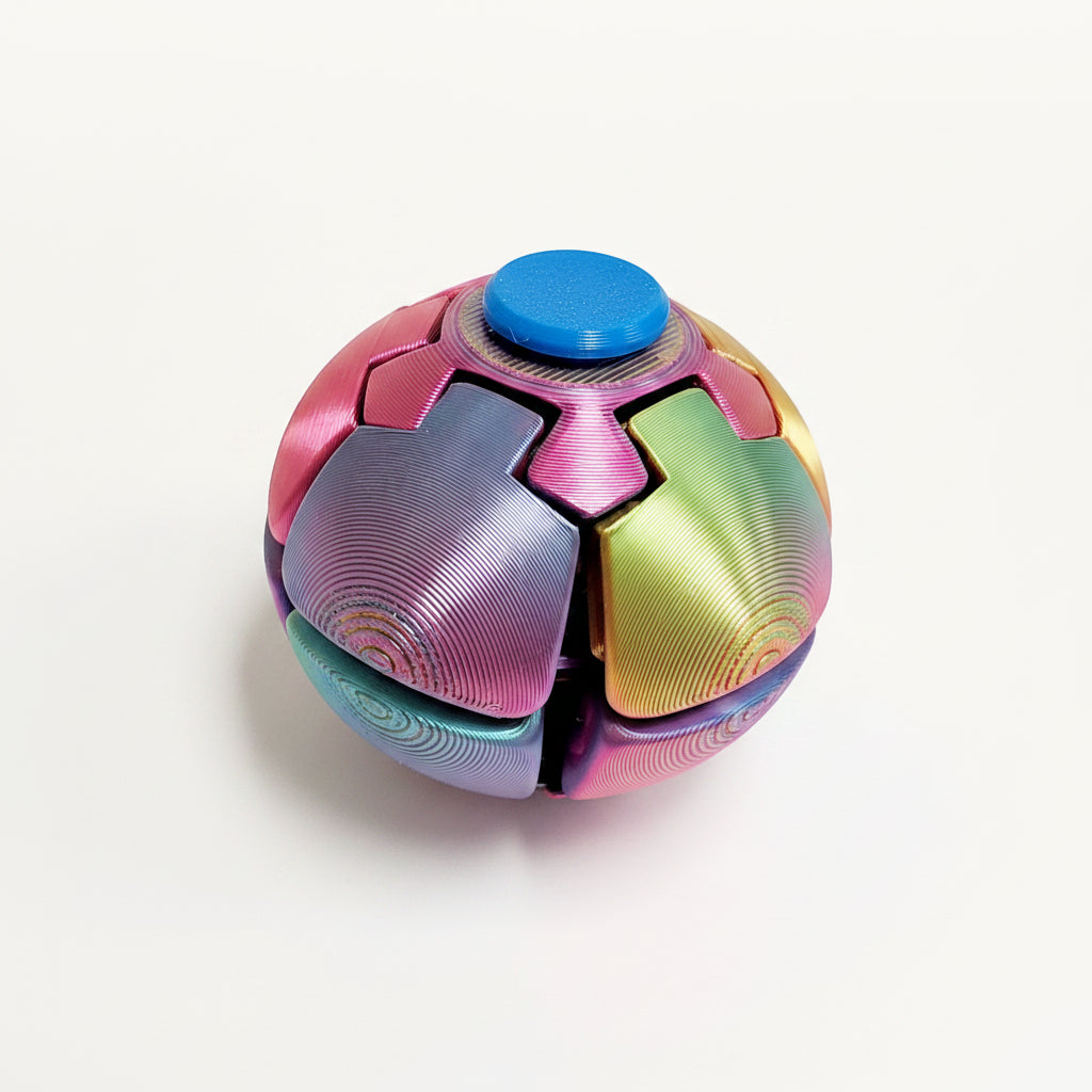 3D Printed Spiner Ball/Wheel y/b