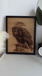 Custom work Wood-Burned Picture A3 in a frame (11x14 in/27x37 cm)
