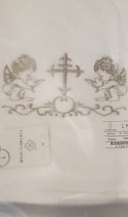 Embroidered baby terry blanket for baptism "Kryghma" 70x140