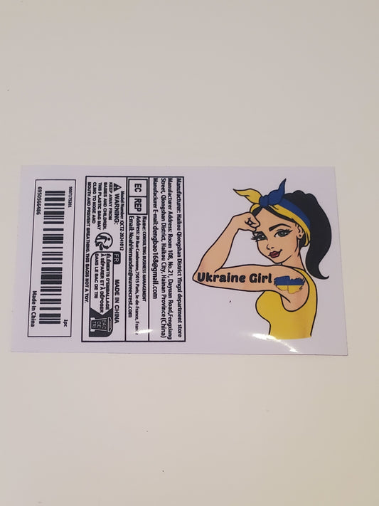 Car sticker Ukrainian Girl