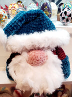 Knitted Christmas gnome basket
