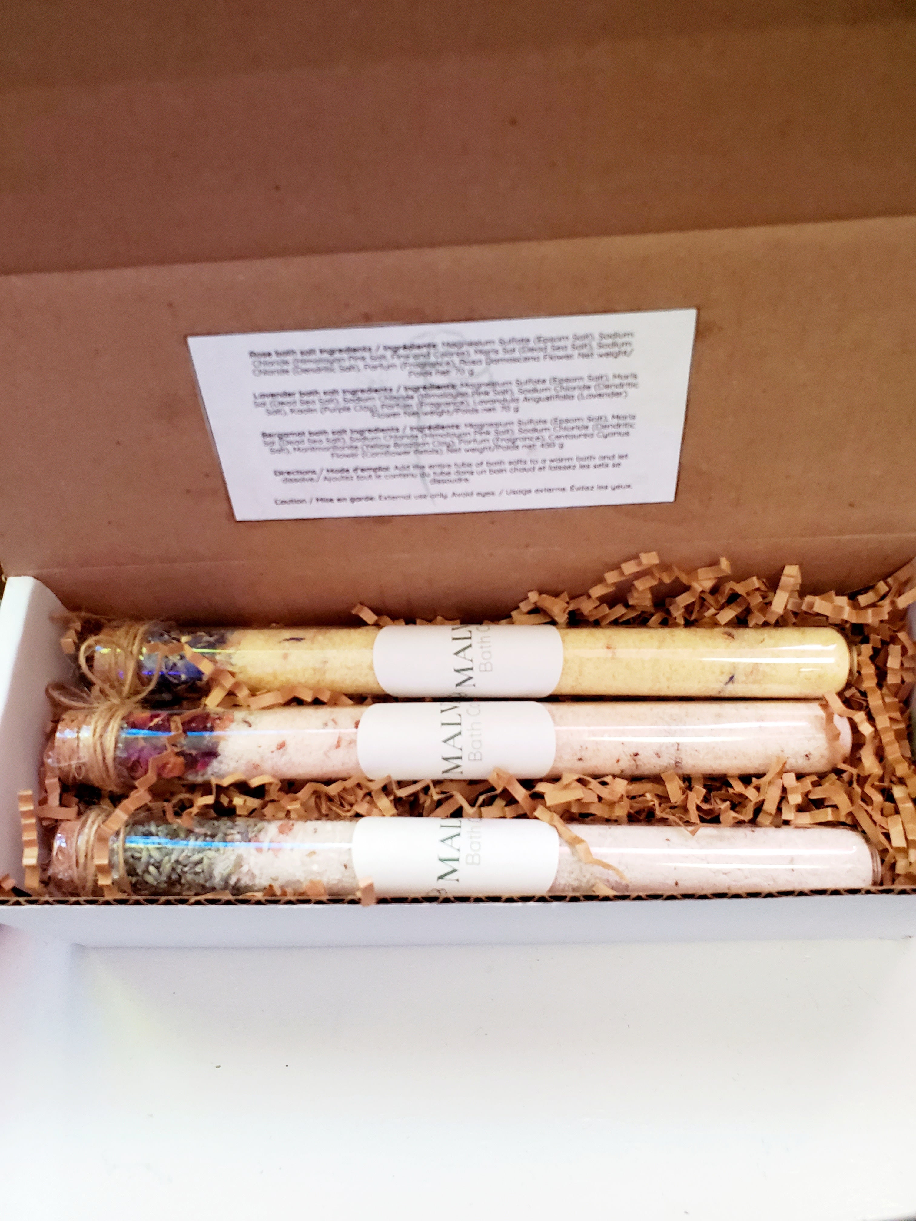 Gift box (3 bath salt test tubes)